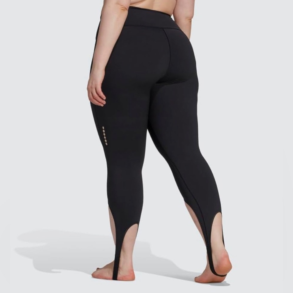 Adidas Collective Power Yoga Studio Black Leggings Stirrups Womens Plus Size 3X